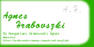 agnes hrabovszki business card
